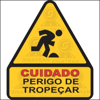  Cuidado - Perigo de tropeçar 